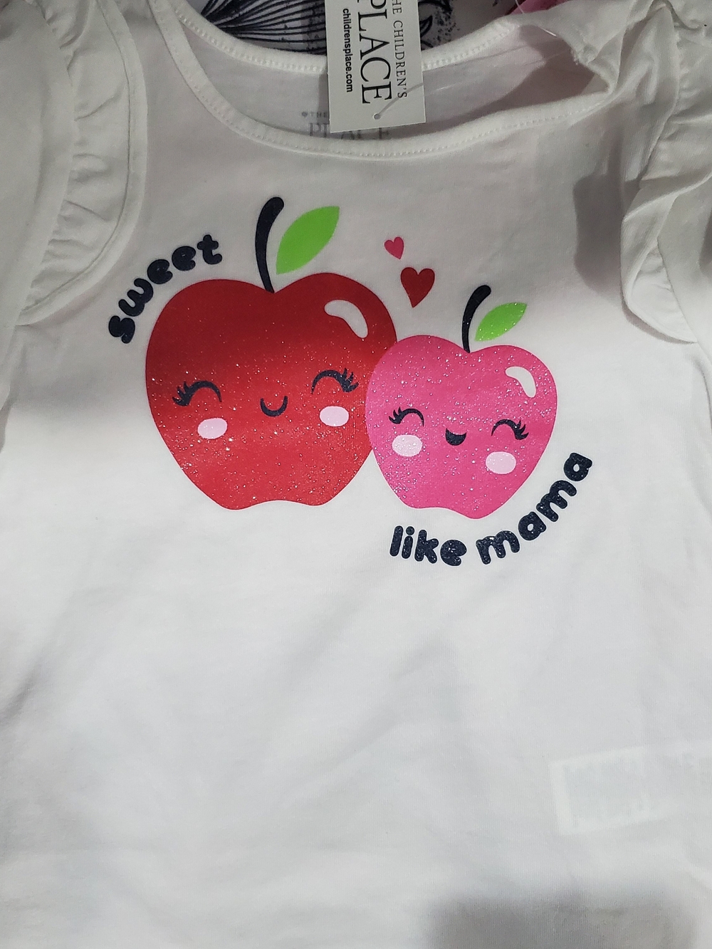 The Children's Place White Short-Sleeve Tee with Red & Pink Apple Faces 3-Pack